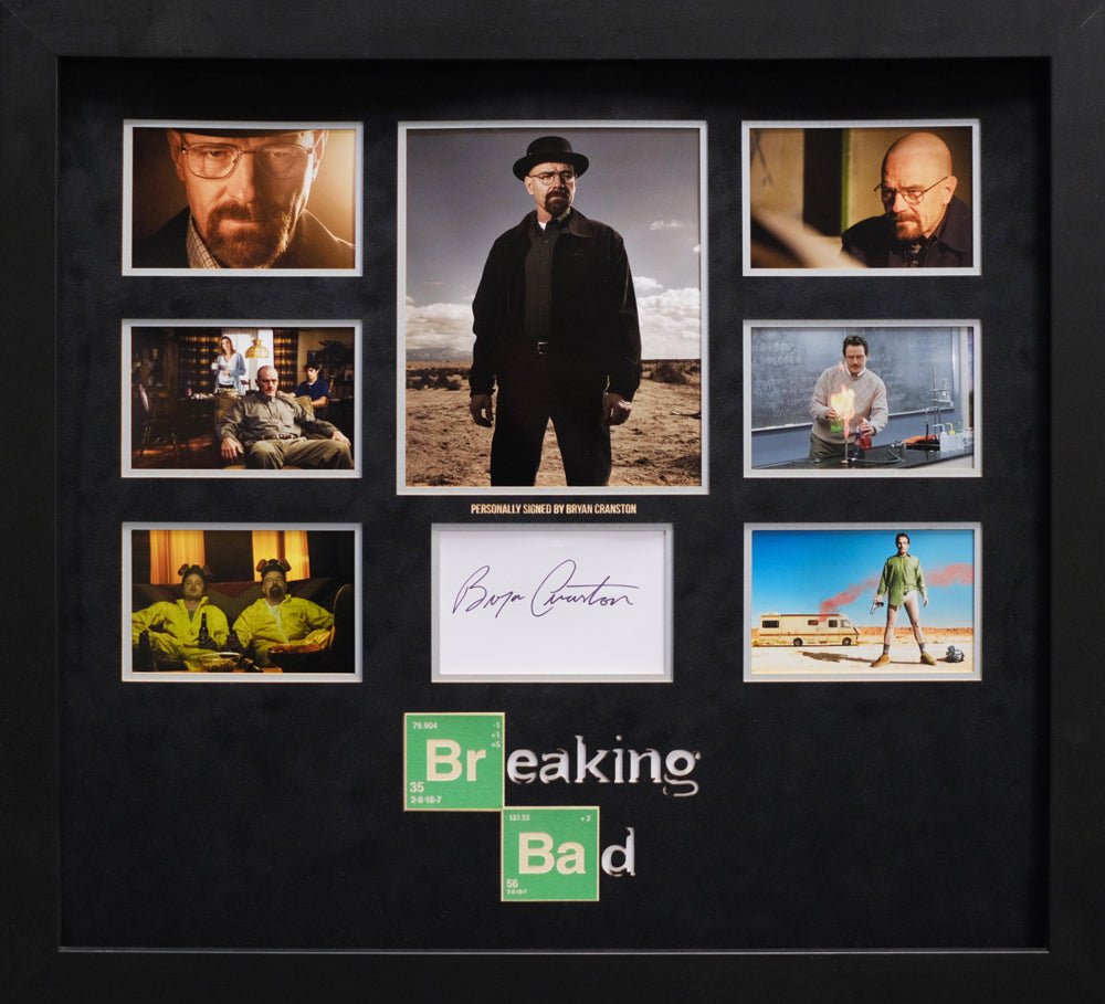 Breaking Bad Bryan Cranston signed whitecard - Memorabilia Framers Shop